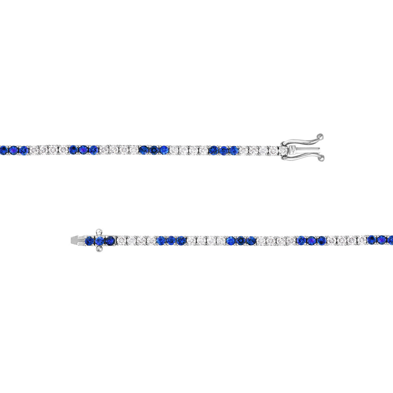 Diamond & Sapphire Tennis Bracelet (2-1/4tcw)