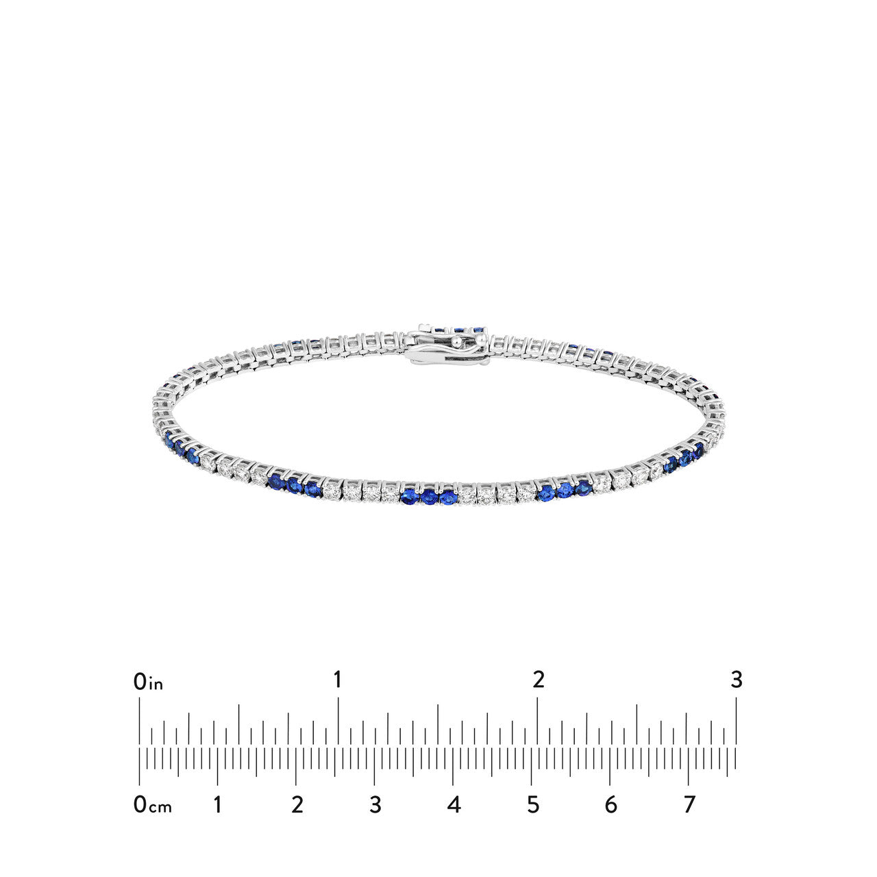 Diamond & Sapphire Tennis Bracelet (2-1/4tcw)