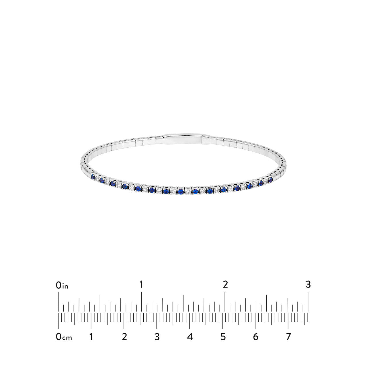 Sapphire & Diamond Flexi Tennis Bangle (3/4tcw)