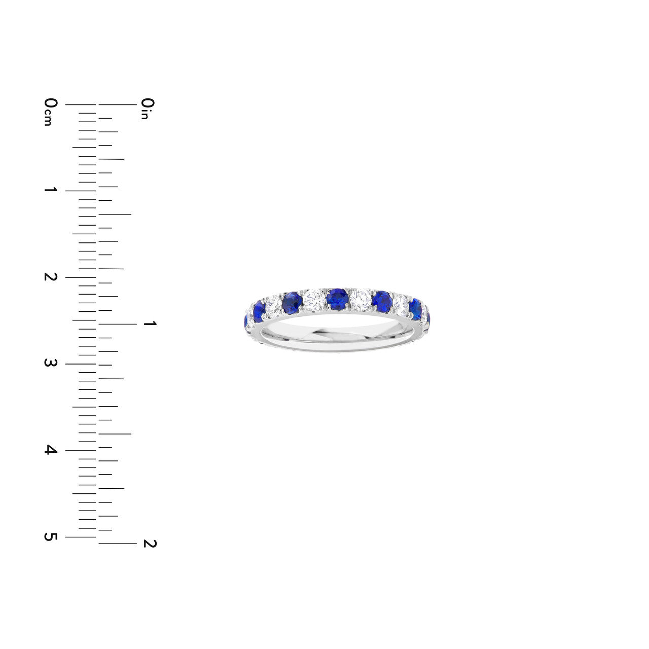 Sapphire & Diamond Eternity Band (1-1/2tcw)