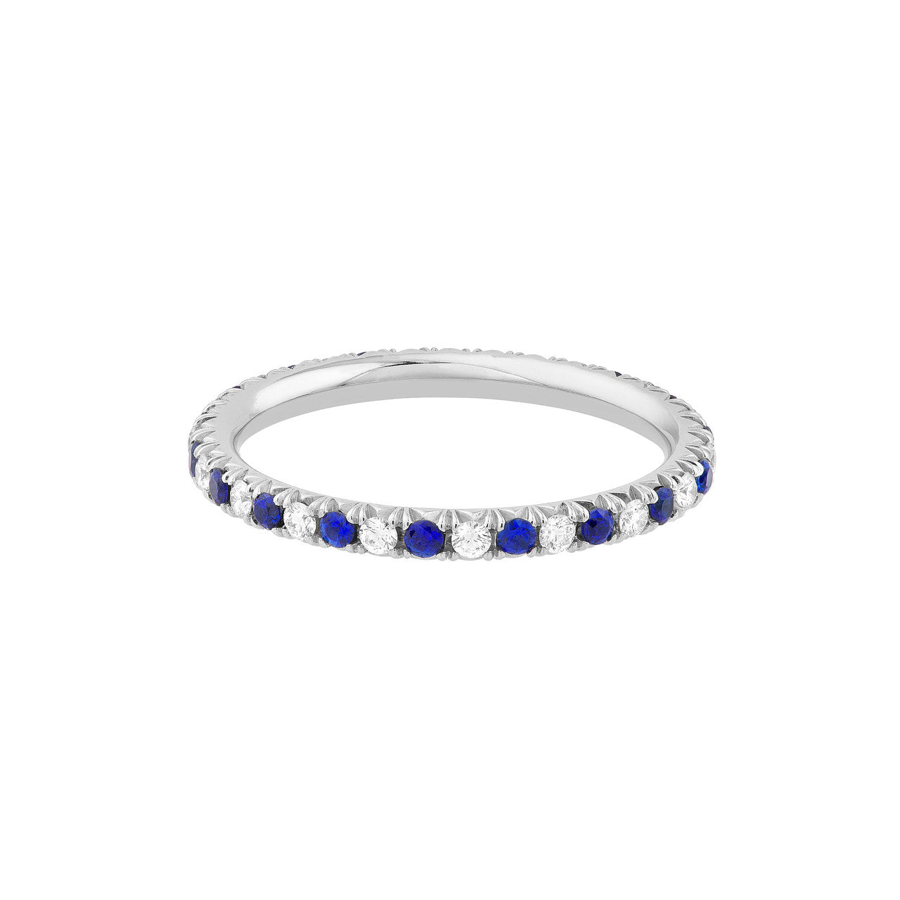 Diamond Sapphire Eternity Band (1/4tcw)