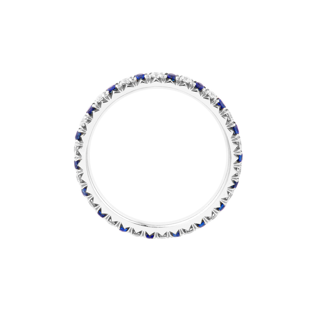 Diamond Sapphire Eternity Band (1/4tcw)