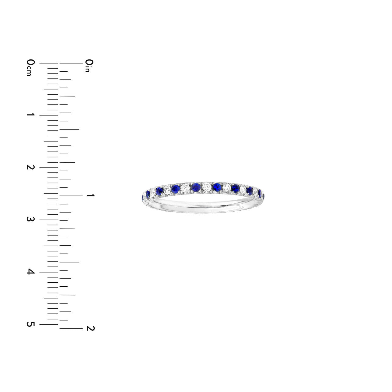 Diamond Sapphire Eternity Band (1/4tcw)