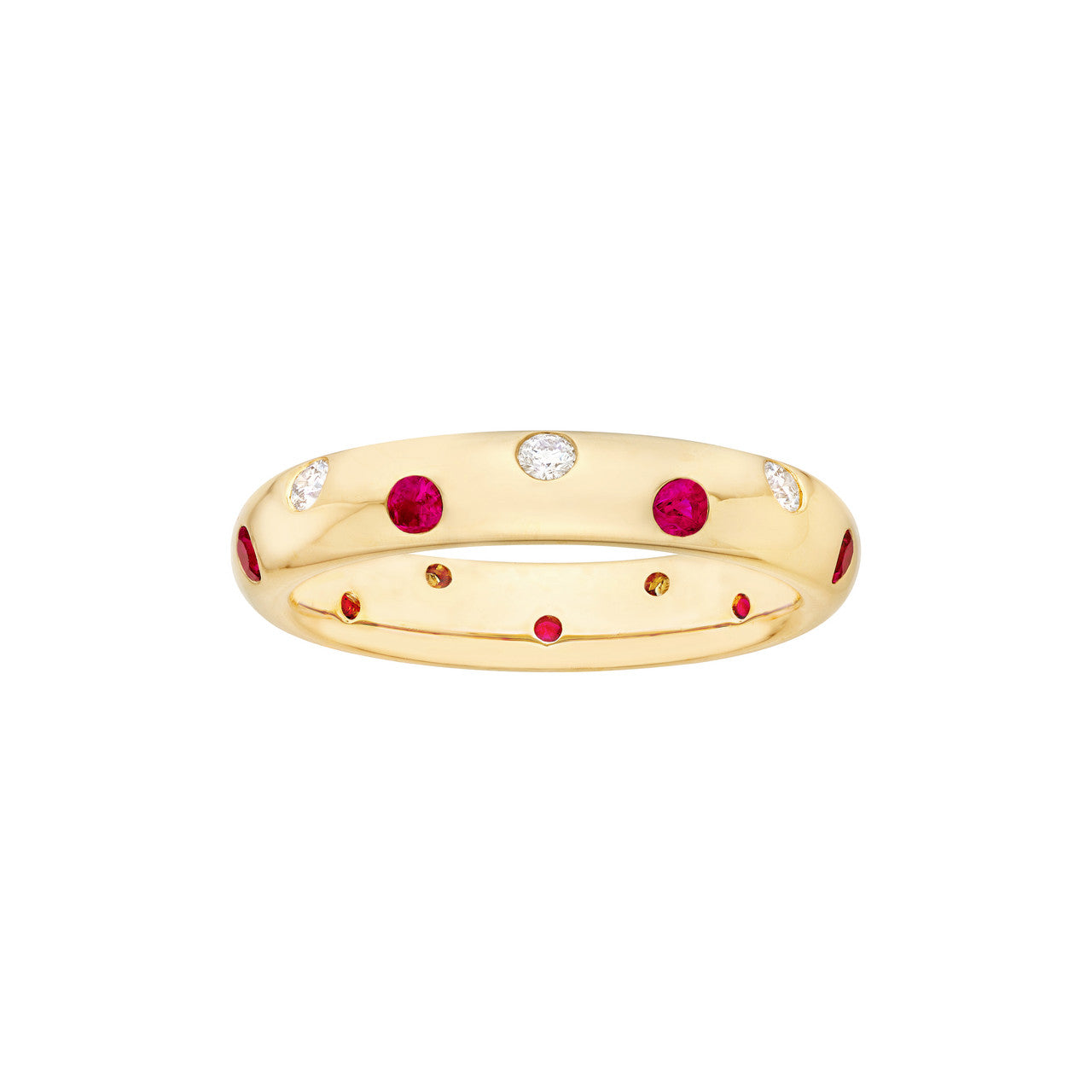 Staggered Ruby & Diamond Ring