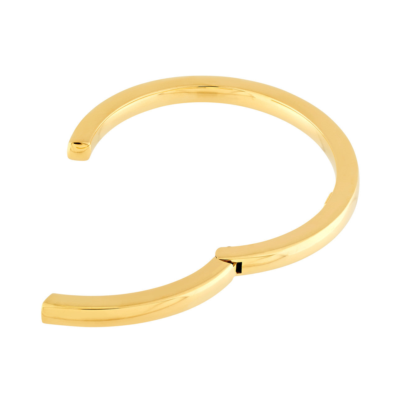 Polished Squared Tube Cuff Bangle