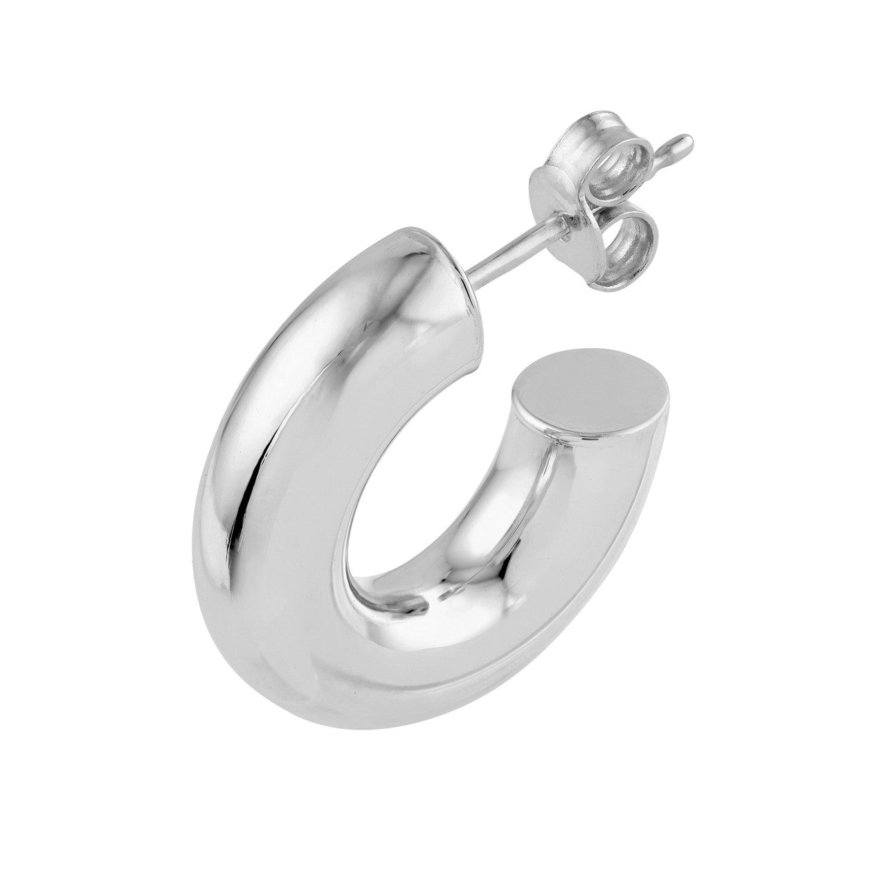 8mm Polished Tubular Hoop Earrings