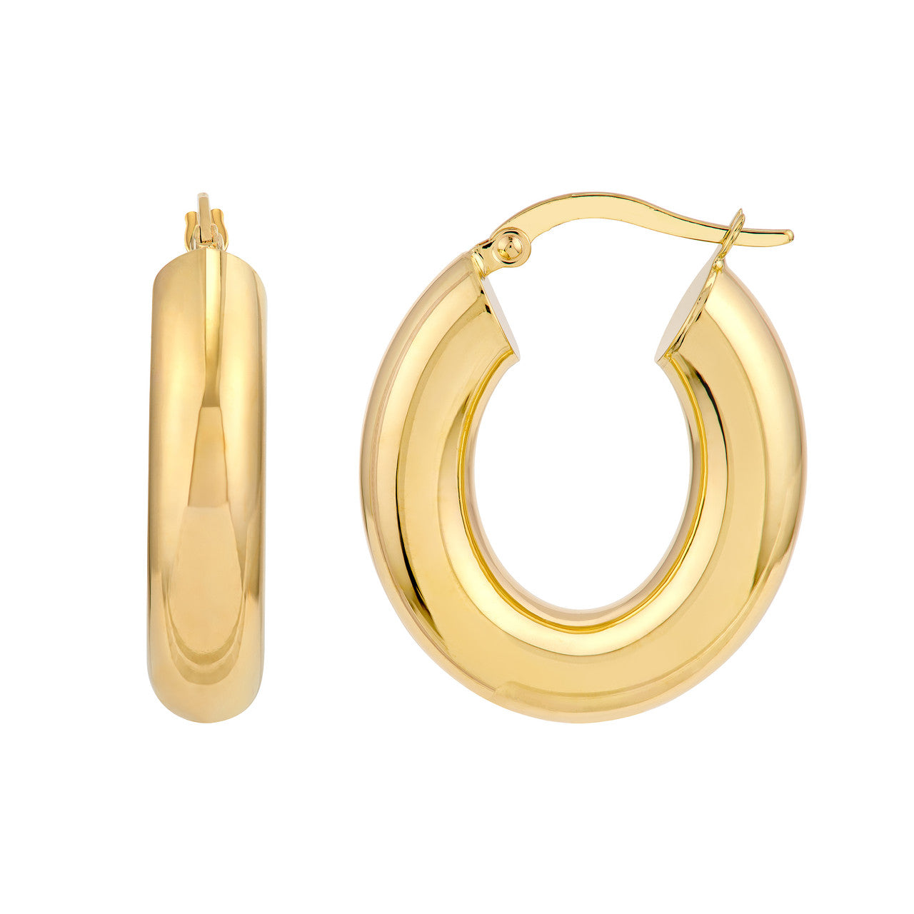 6mm Oval Polished Hoop Earrings