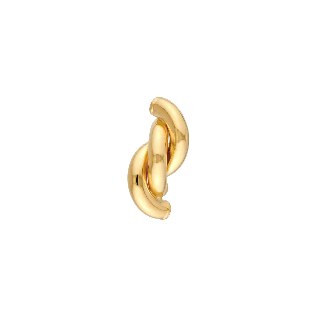 Twist Tube Polished Stud Earrings