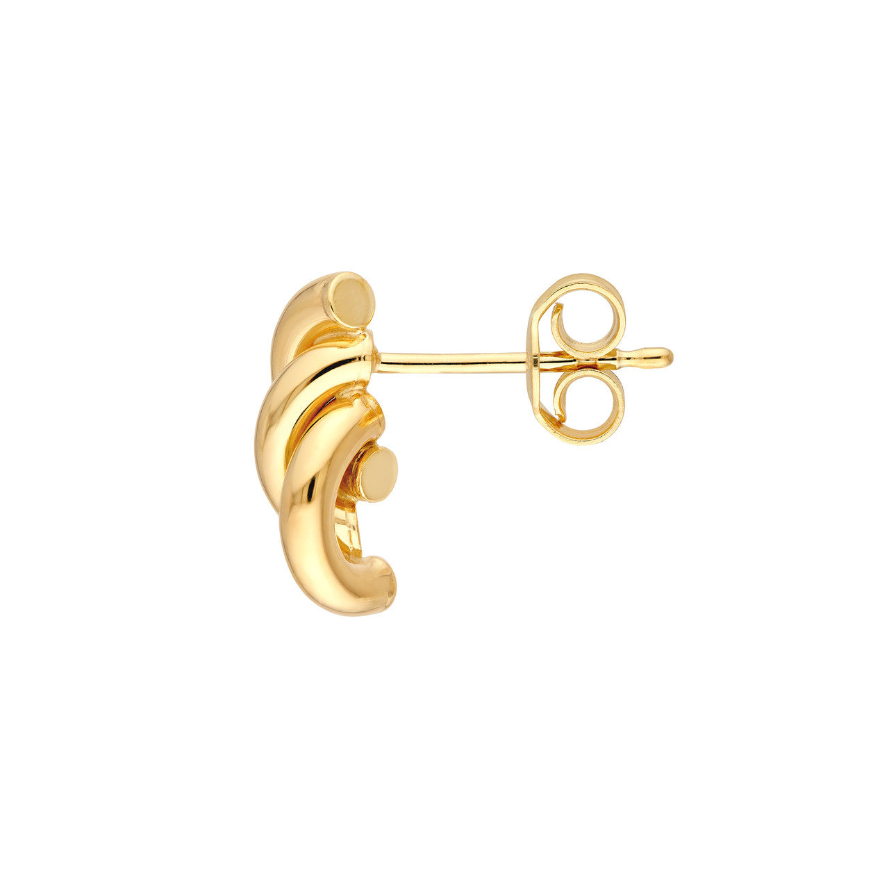 Twist Tube Polished Stud Earrings