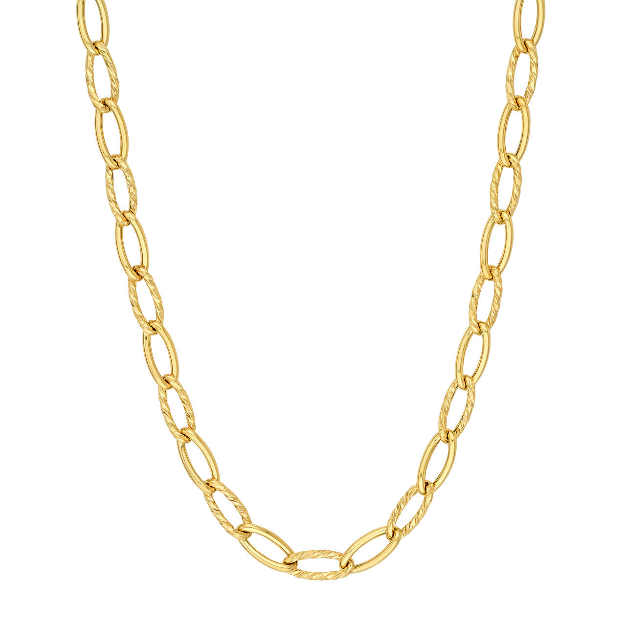 Oval Twist Polished Links Chain