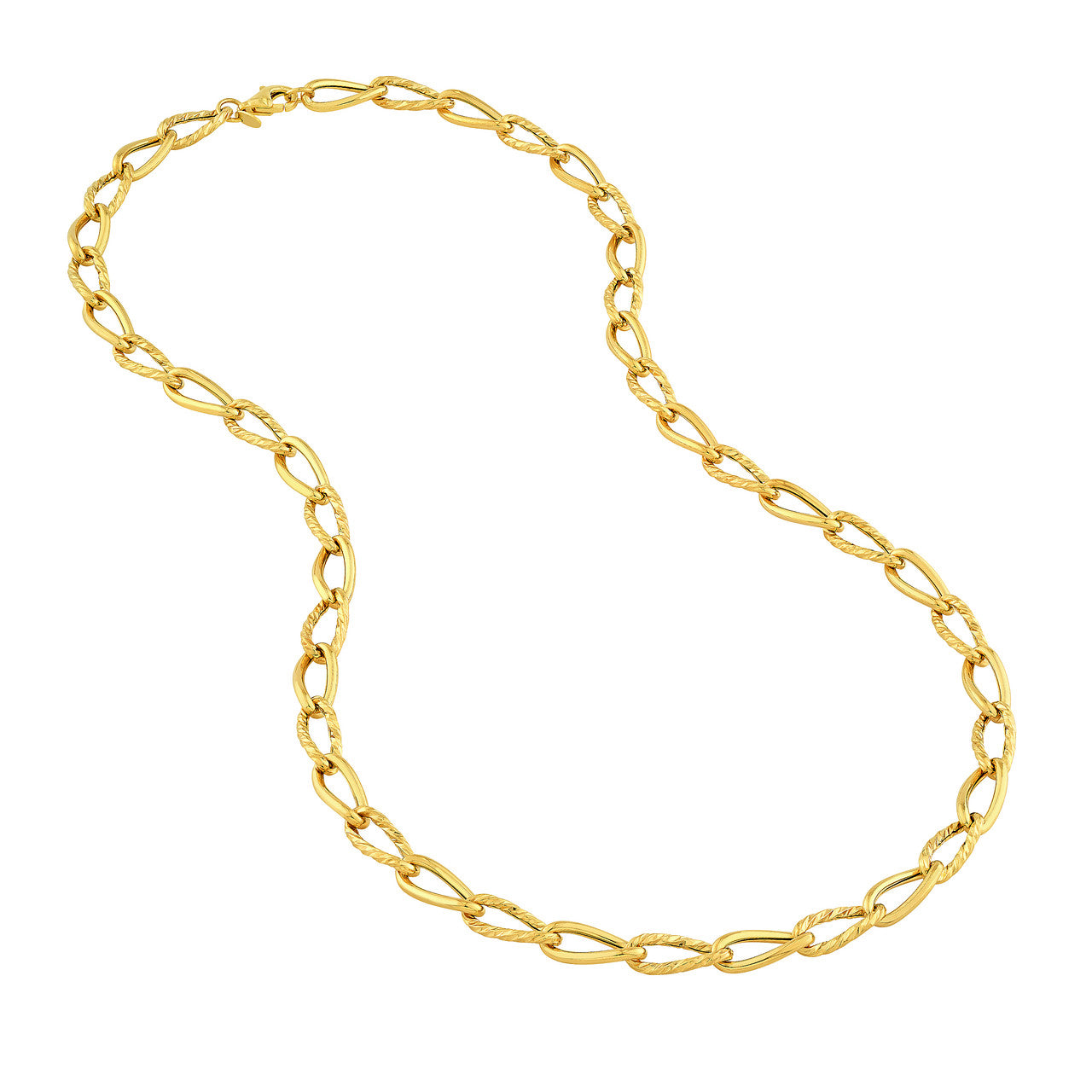 Oval Twist Polished Links Chain