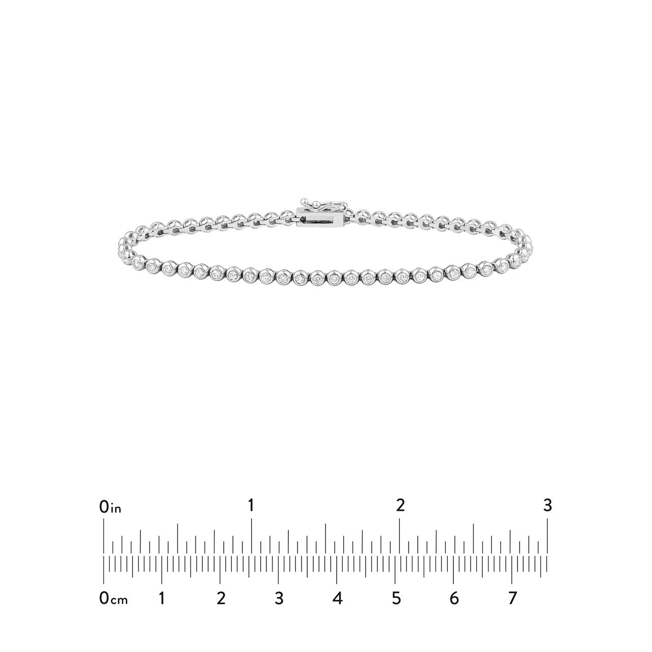 Bezel Set Diamond Tennis Bracelet (1tcw)