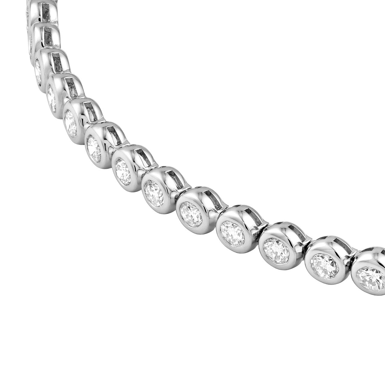 Bezel Set Diamond Tennis Bracelet (2-5/8tcw)