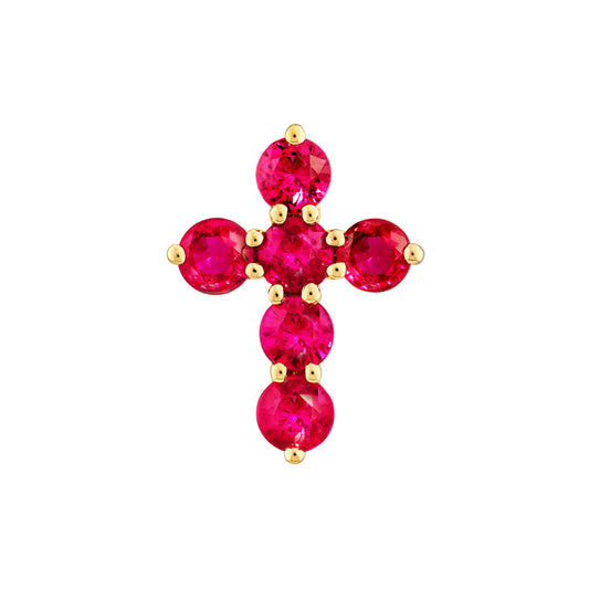 Ruby Stone Cross Pendent