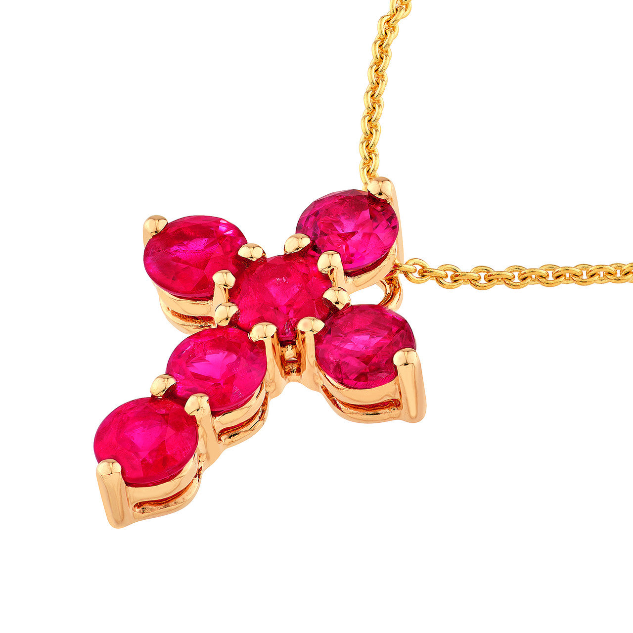 Ruby Stone Cross Pendent