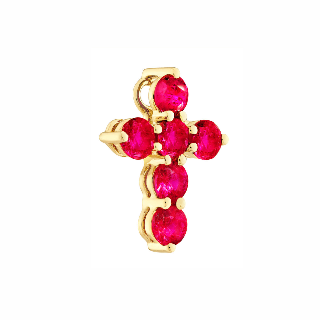 Ruby Stone Cross Pendent