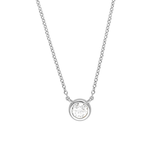 1/4tcw Diamond Bezel Necklace