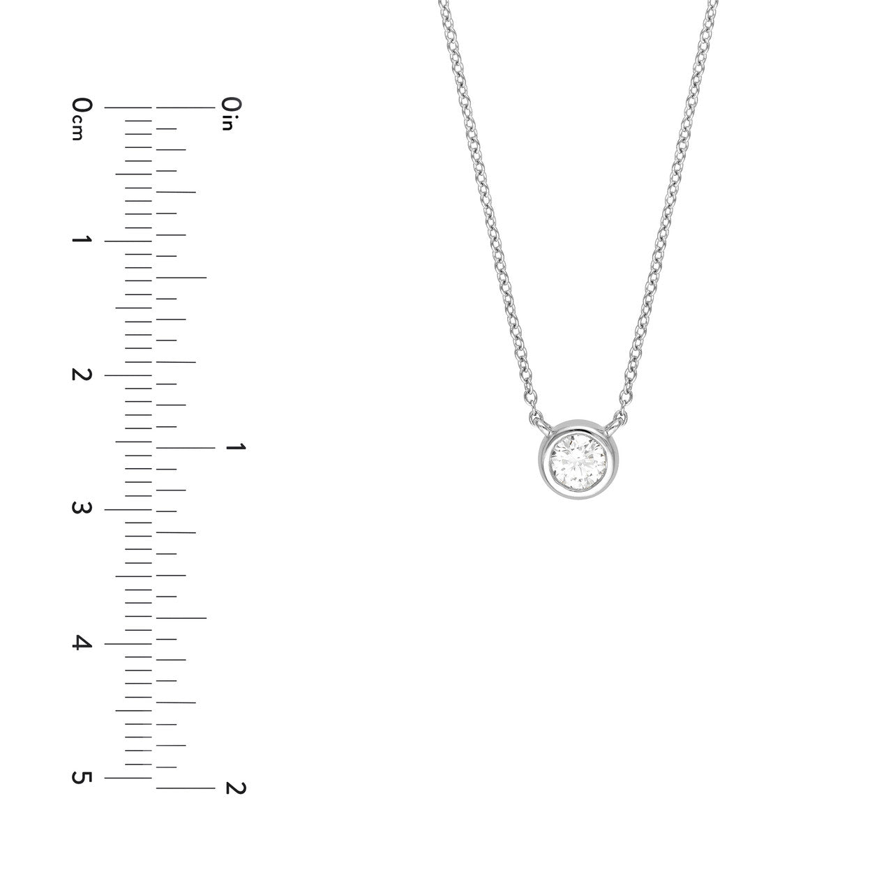 1/4tcw Diamond Bezel Necklace