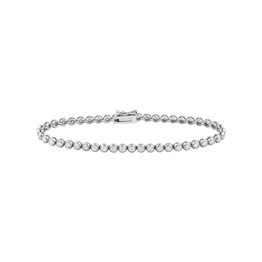 Bezel Set Diamond Tennis Bracelet (2-1/4tcw)