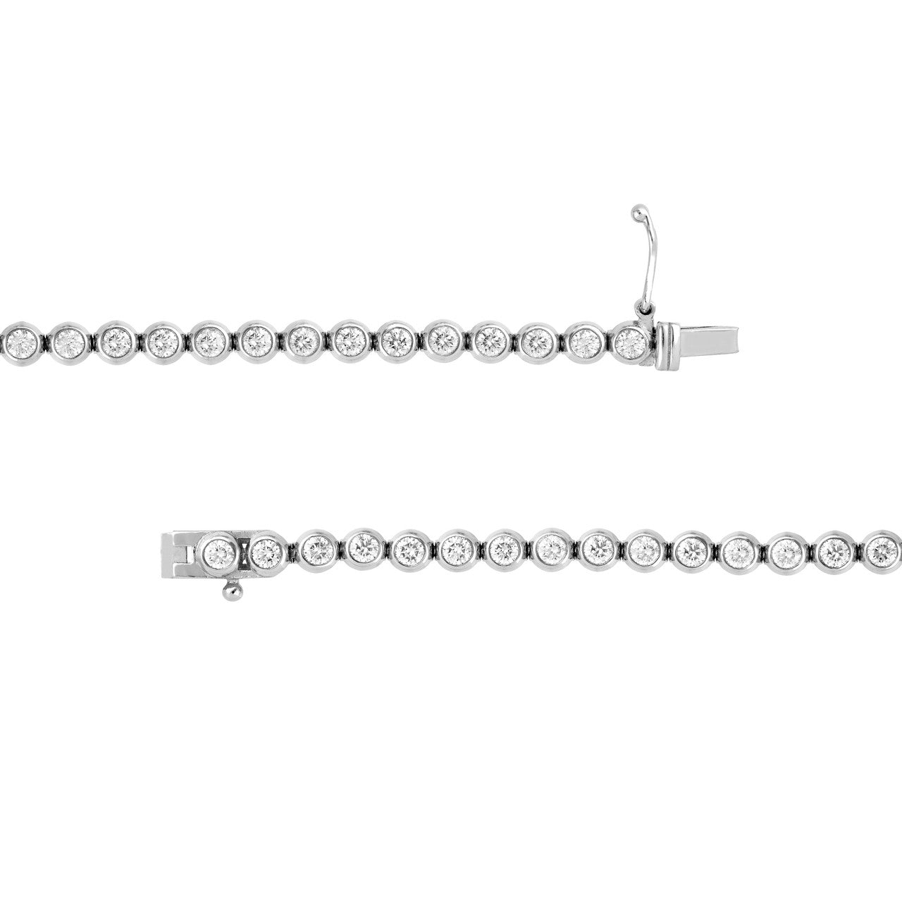 Bezel Set Diamond Tennis Bracelet (2-1/4tcw)