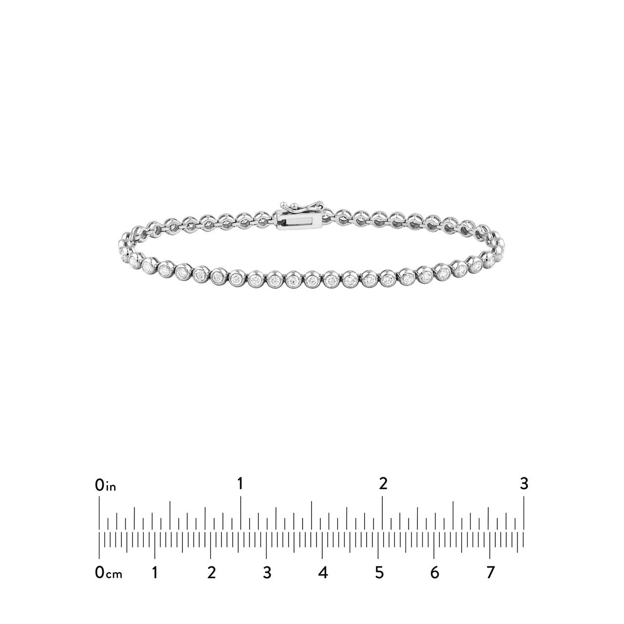 Bezel Set Diamond Tennis Bracelet (2-1/4tcw)