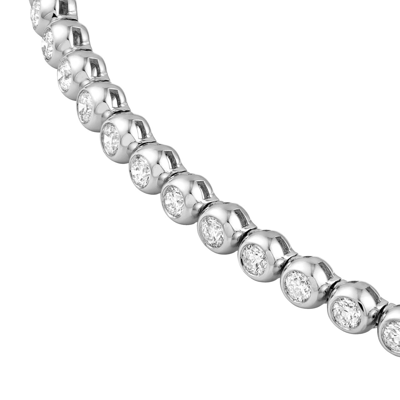 Bezel Set Diamond Tennis Bracelet (1-5/8tcw)