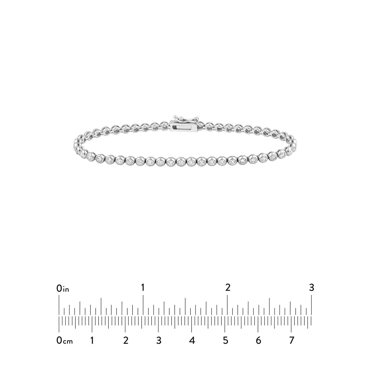 Bezel Set Diamond Tennis Bracelet (1-5/8tcw)