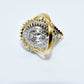10K Teardrop Women's Diamond Ring 7/8CTW