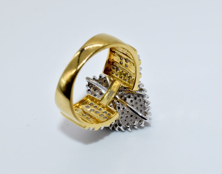 Engagement Ring 10K Gold Diamond Woman