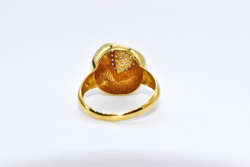Ball Ring With Design In The Middle 14KT 4.3