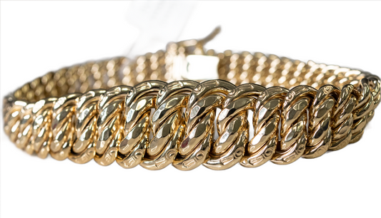 Bracelet princess style 10K Italian Gold. 