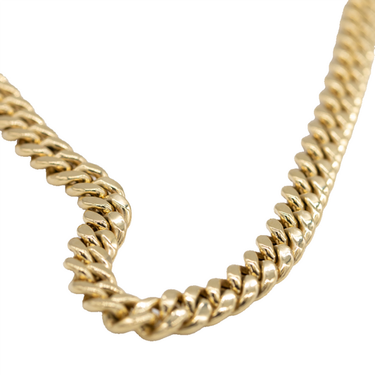 Chain miami cuban link 10K Italian gold. 