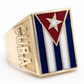 10K Cuba Flag Ring 13.33 grams