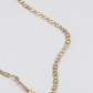 14K Tri-colored linked necklace 18.7 grams