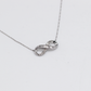 Necklace infinity design 10K White gold.