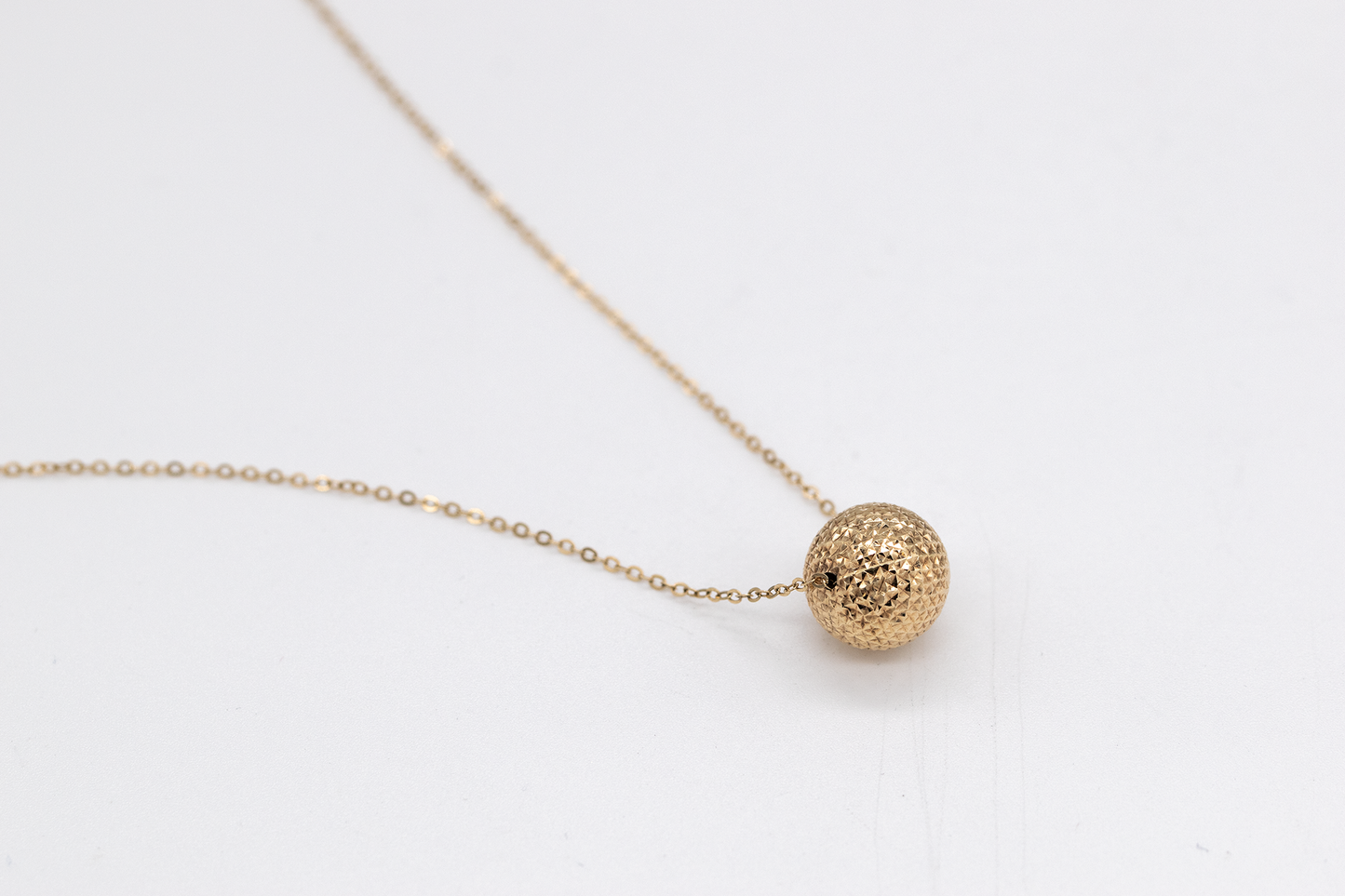 14KT Fine Chain with Ball Pendant 2.52