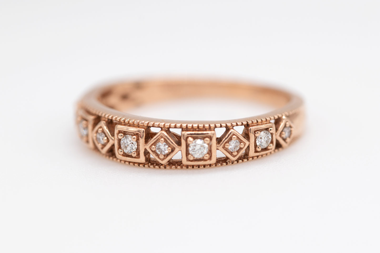 14K Pink Gold with Diamonds 2.51gr