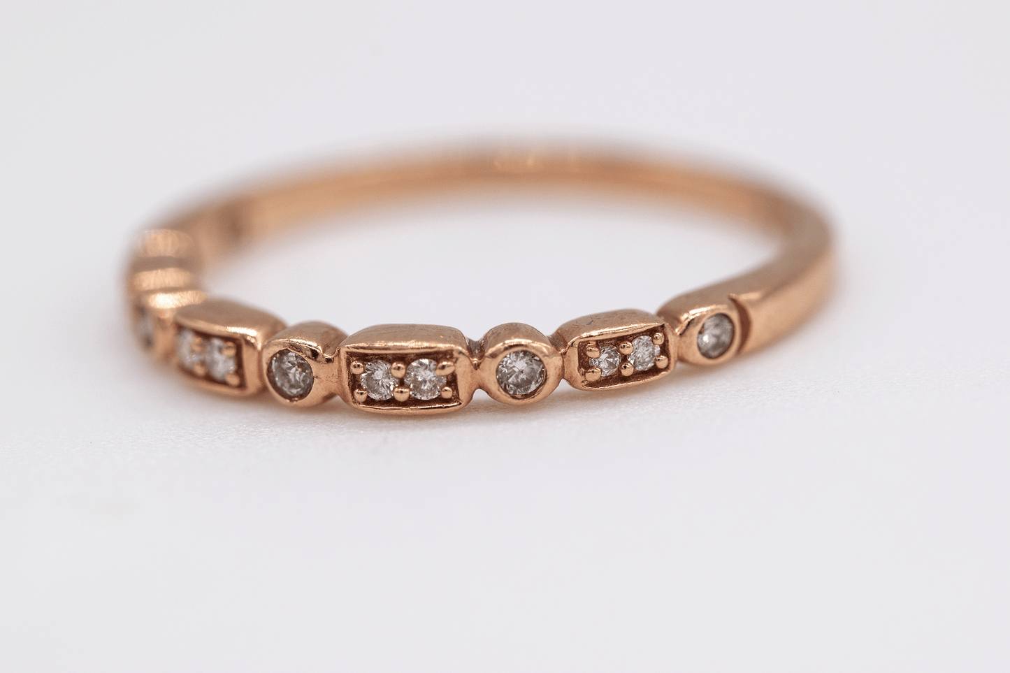 14K Pink Gold with Diamonds 1.48gr