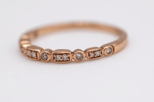 14K Pink Gold with Diamonds 1.48gr