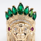 14K INDIAN WITH GREEN CROWN 13.3 GRAMS