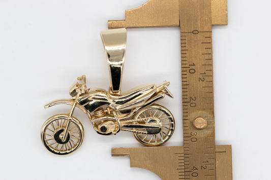 Charm Motorcycle 10k Gold