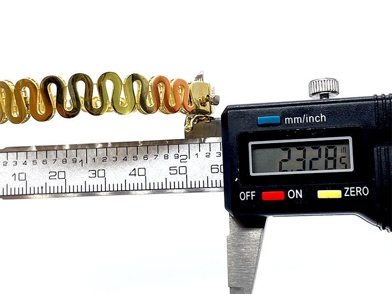 10K Bracelet Zig Zag 7.75 grams 2.37'W