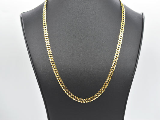 Chain cuban link concave style 14K Italian style 