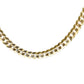14K Gold Italian Cuban Concave Necklace 22.20 grams 22 L 6MM