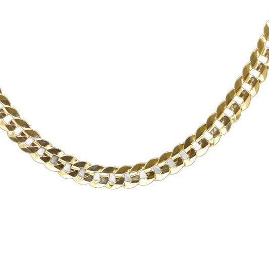 Chain cuban link concave style 14K Italian style 