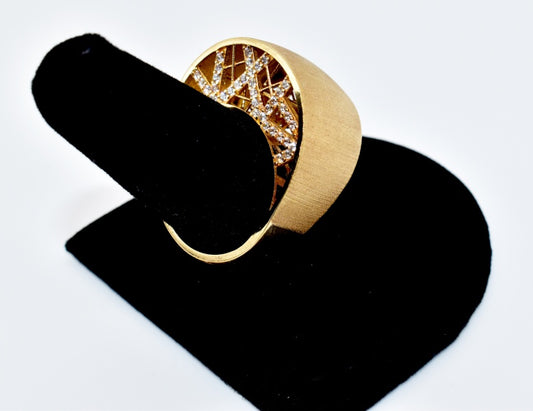 Ring 14K Gold with zirconia