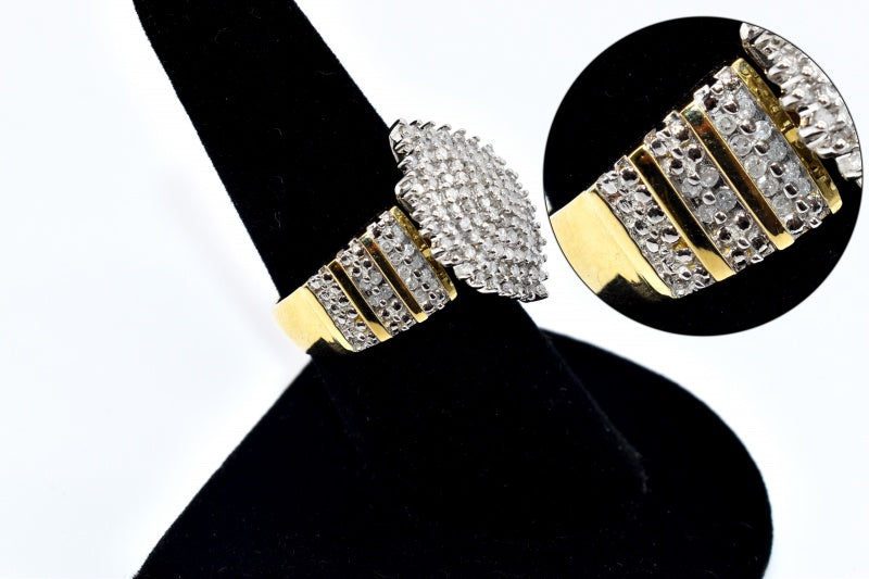 Engagement Ring 10K Gold Diamond Woman
